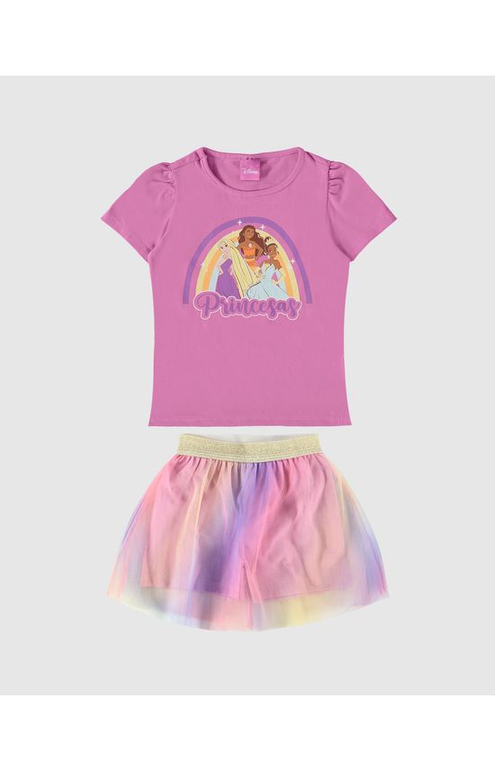 Pijama Infantil Menina Princesas Disney Em Algodão E Tule Malwee Kids