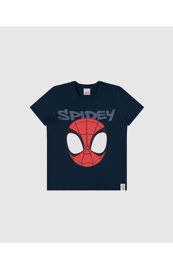 Camiseta Infantil Menino Manga Curta Homem-Aranha Em Algodão Malwee Kids