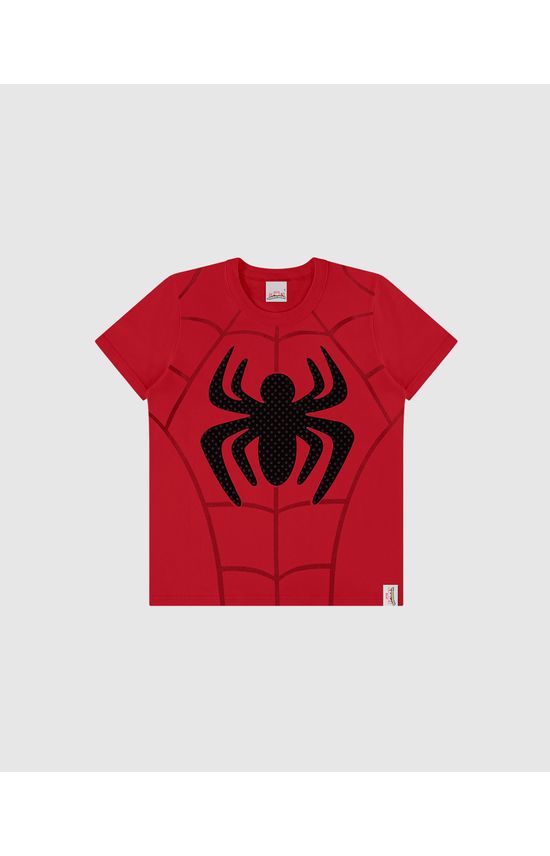Camiseta Infantil Menino Manga Curta Homem-Aranha Em Algodão Malwee Kids