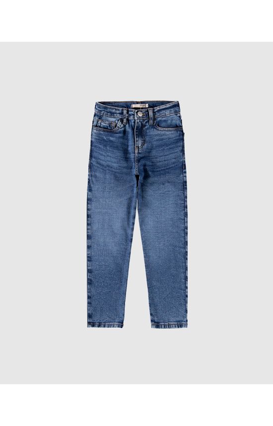 Calça Infantil Menino Slim Cintura Média Em Jeans Moletom Malwee Kids