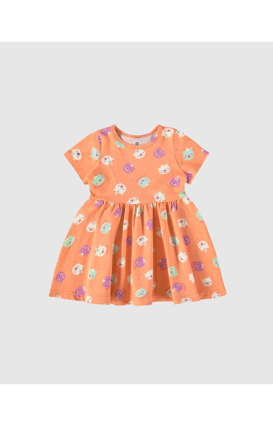 Vestido Infantil Rodado Em Algodão Malwee Kids
