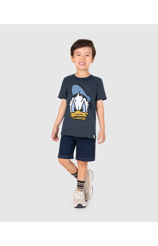 Camiseta Infantil Menino Manga Curta Pato Donald Em Algodão Malwee Kids
