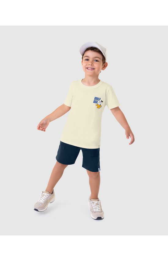 Conjunto Infantil Menino Estampa Frente E Costas Pato Donald Malwee Kids