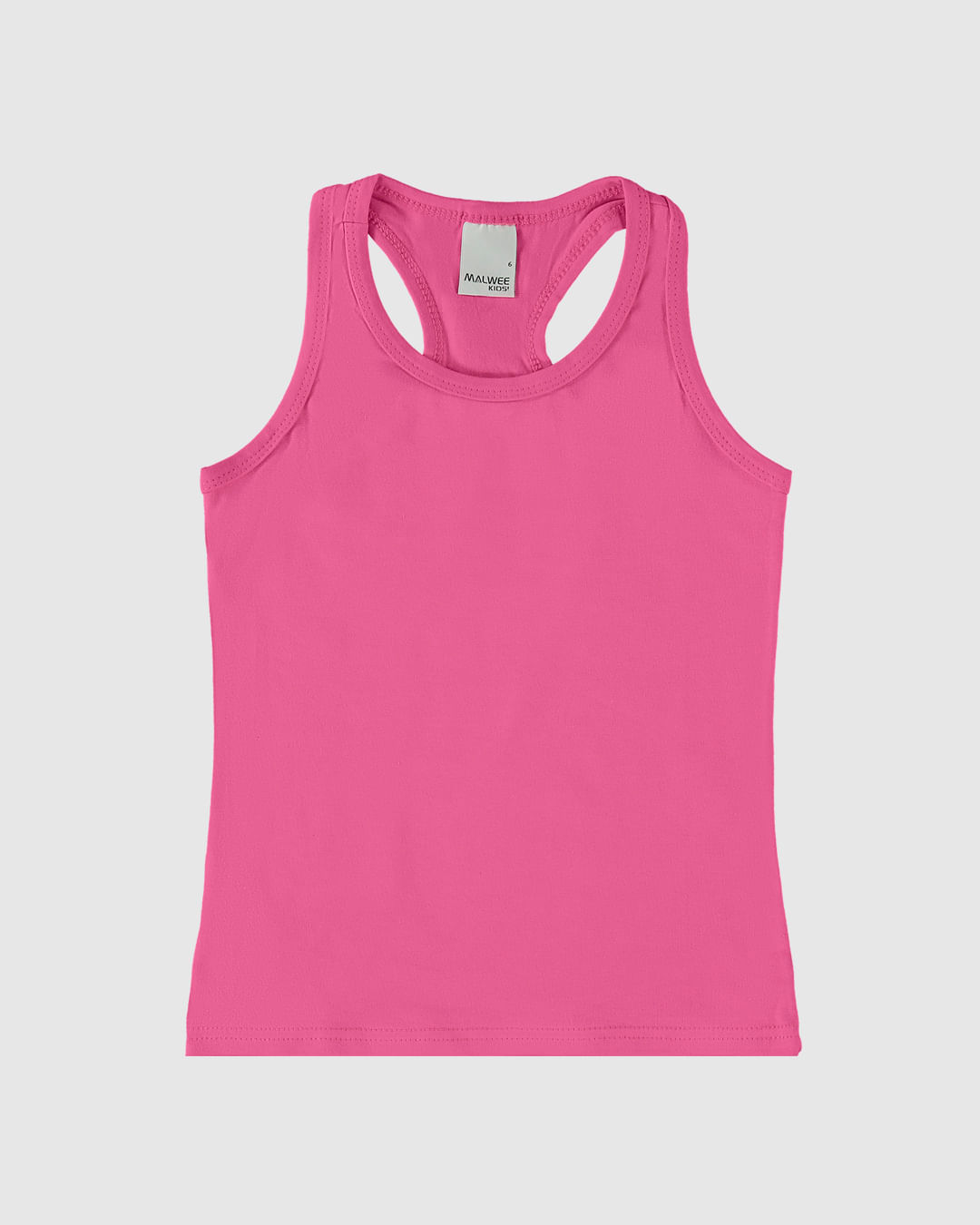 Regata Infantil Menina Decote Nadador Em Algodão Malwee Kids - Imagem 8