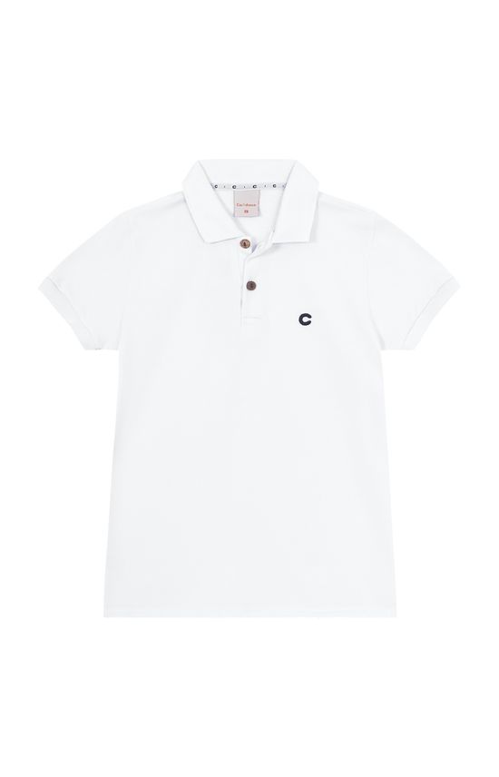 Camisa Polo Menino Peitilho Frontal Em Piquet Premium Carinhoso