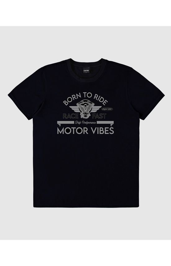 Camiseta Masculina Born To Ride Motor Vibes Em Algodão - ENFIM