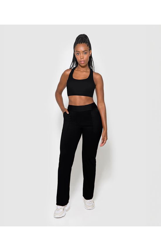 Calça Reta Feminina Com Bolso Em Malha Proteção UV50+ E Dry - ENFIM