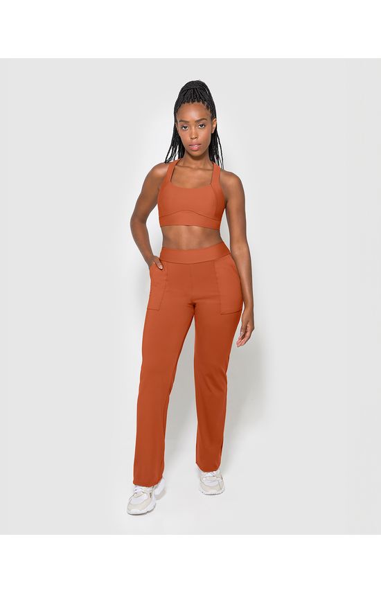 Calça Reta Feminina Com Bolso Em Malha Proteção UV50+ E Dry - ENFIM