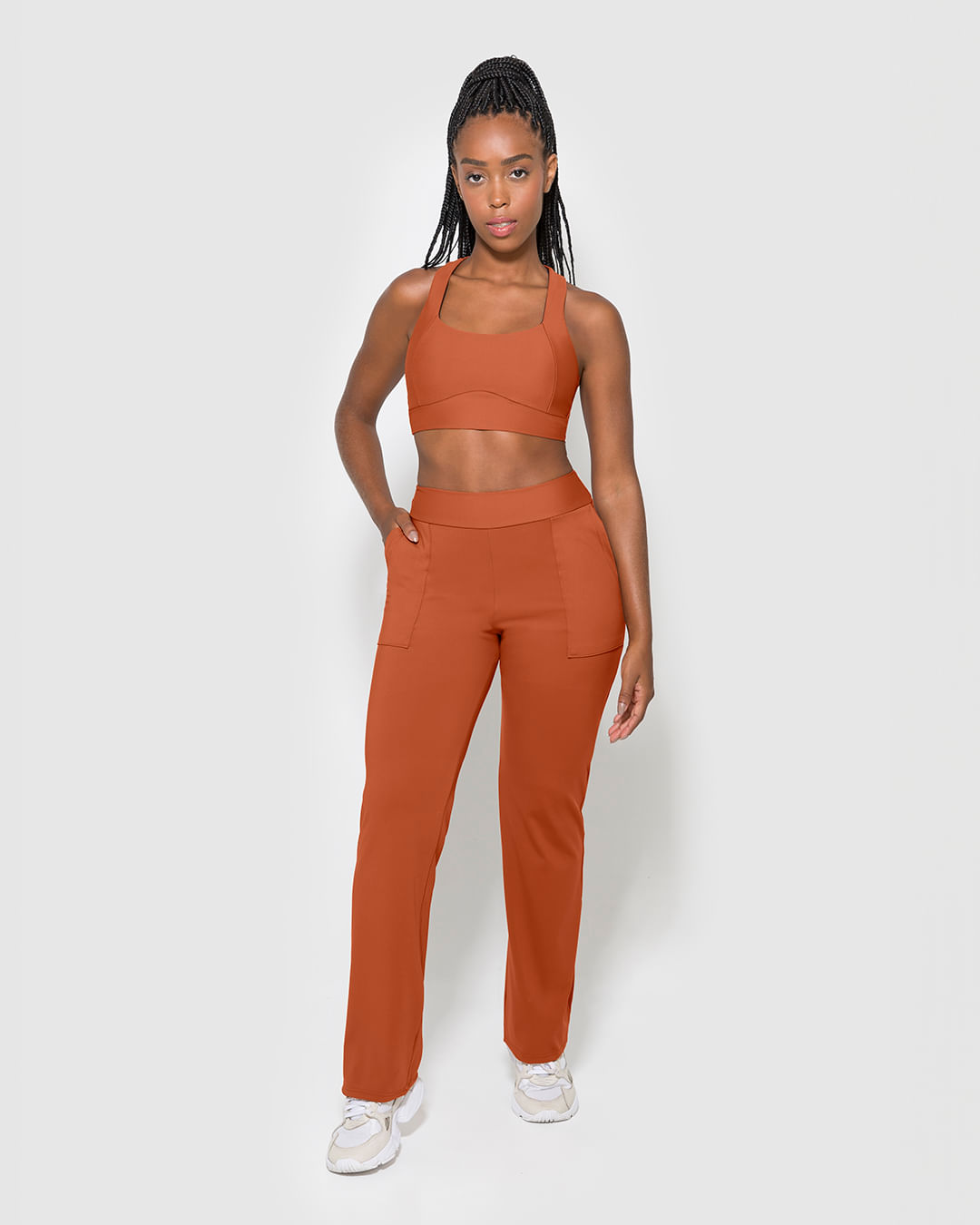 Calça Reta Feminina Com Bolso Em Malha Proteção UV50+ E Dry - ENFIM - Imagem 4