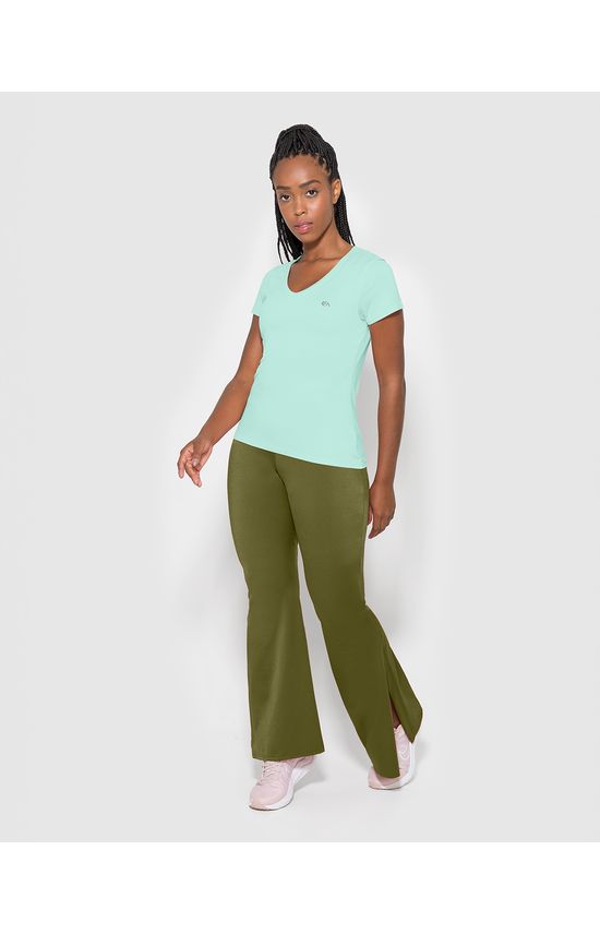 Blusa Slim Feminina Manga Curta Em Viscose Stretch - ENFIM