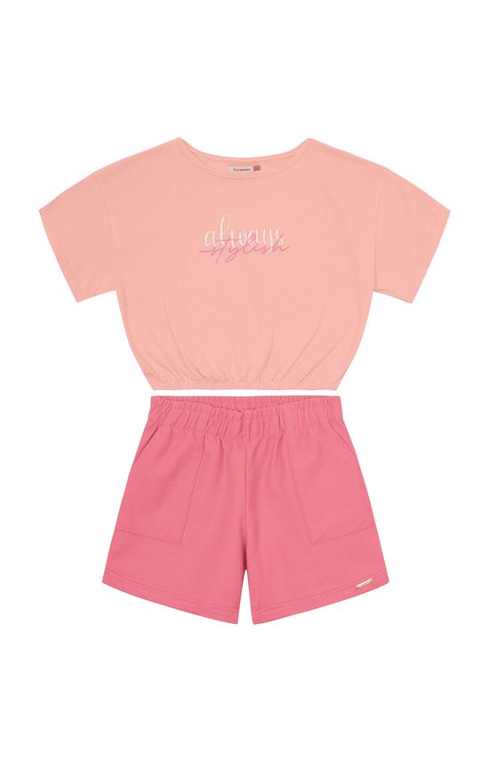 Conjunto Menina Always Stylish Em Algodão - Carinhoso