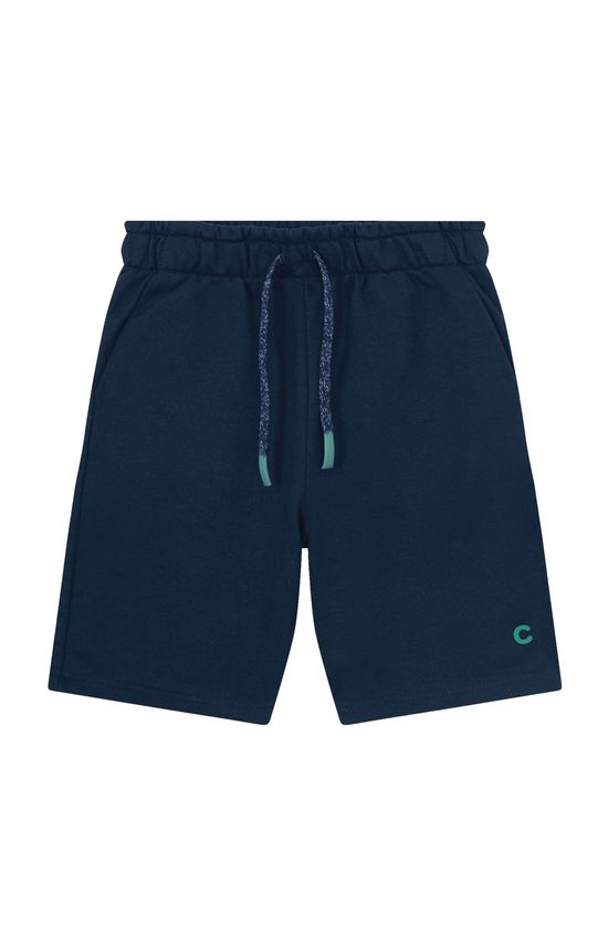 Bermuda Menino Bolso Funcional Em Moletom - Carinhoso