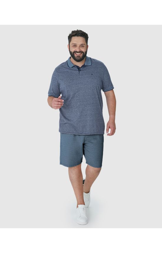 Bermuda Masculina Plus Size Bolso Costas Em Moletom Piquet