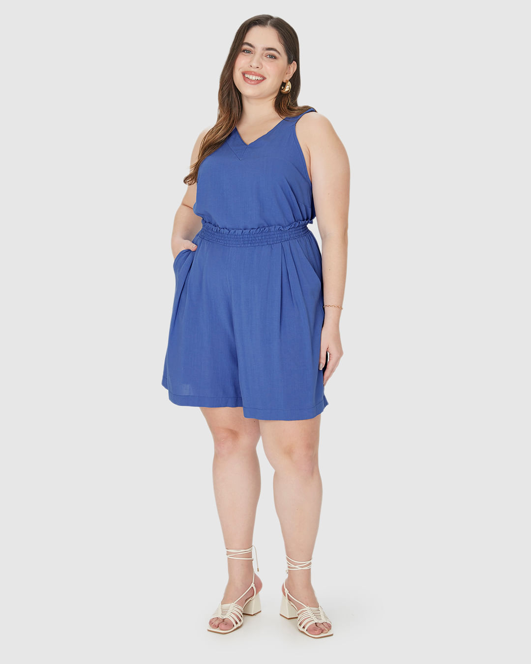 Shorts Feminino Plus Size Clochard Em Viscolinho
