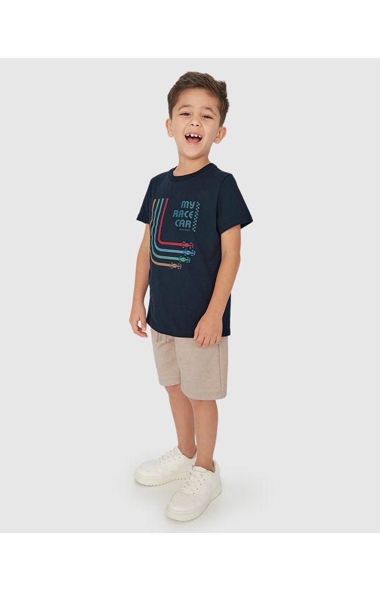Camiseta Infantil Menino My Race Car Em Algodão Malwee Kids