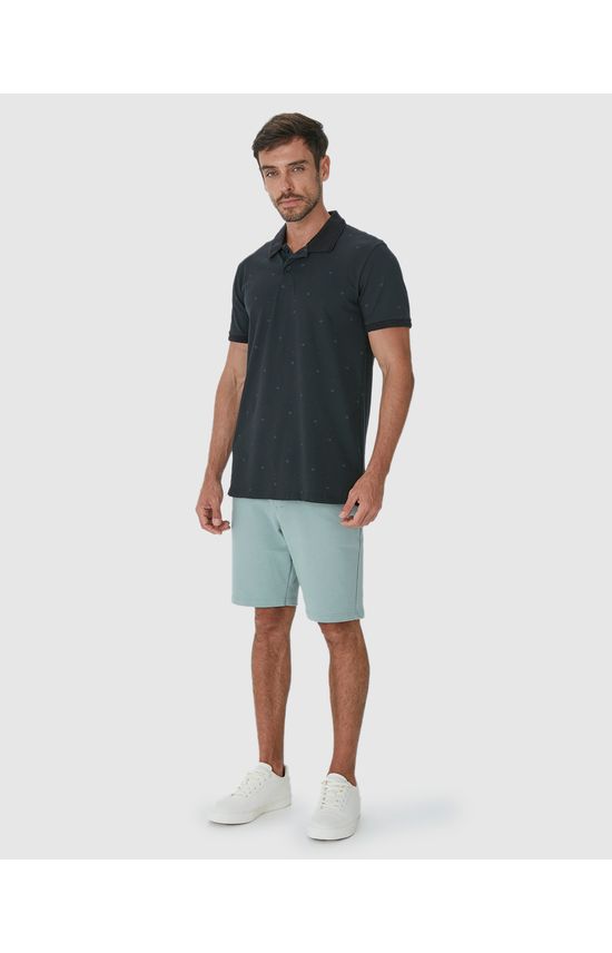 Camisa Polo Masculina Estampada Em Piquet Stretch