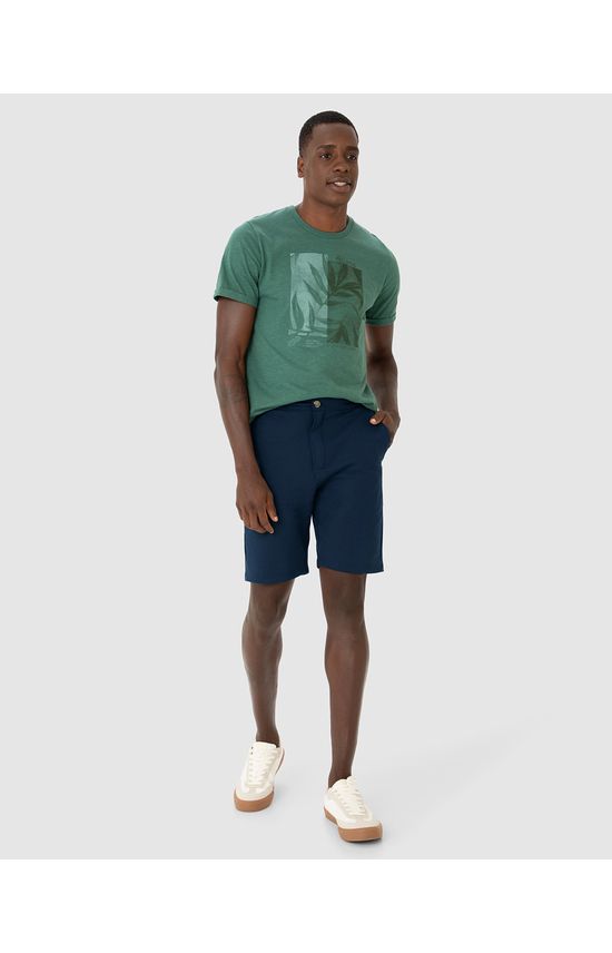 Bermuda Masculina Bolso Posterior Em Moletom Sarjado