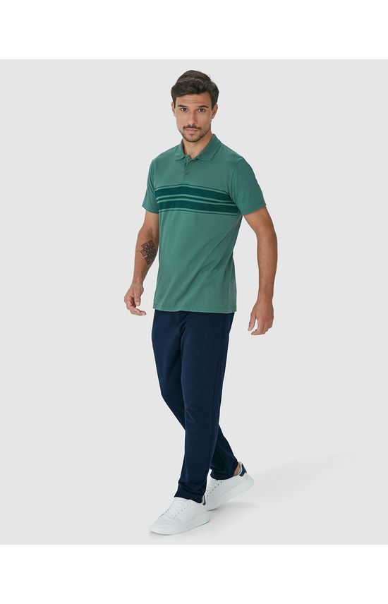 Calça Masculina Slim Bolsos Funcionais Em Moletom