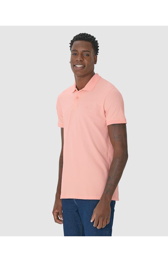 Camisa Polo Regular Masculina Em Piquet Stretch