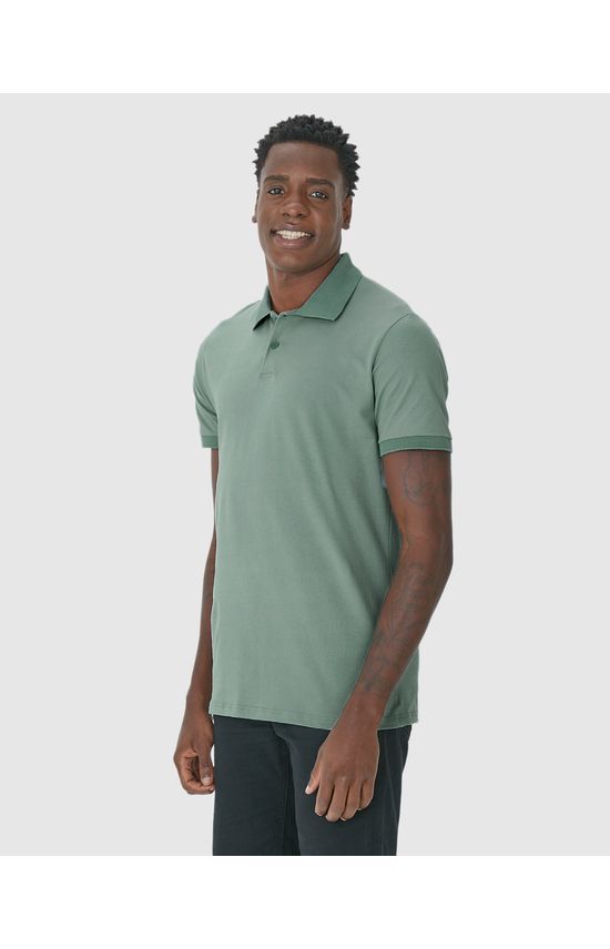 Camisa Polo Básica Masculina Gola Esporte Piquet Stretch
