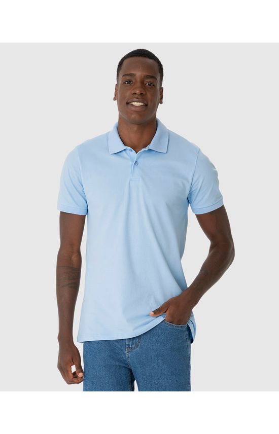 Camisa Polo Básica Masculina Gola Esporte Piquet Stretch