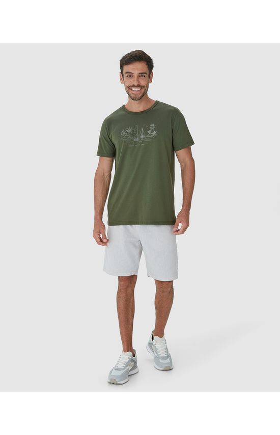 Camiseta Masculina Regular Escape To The Unknown Em Algodão