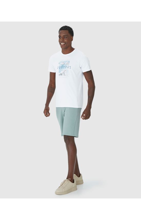 Camiseta Masculina Manga Curta Fernando De Noronha Em Algodão