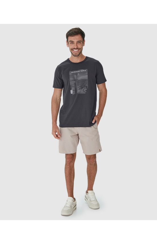 Camiseta Masculina Manga Curta Salvador Bahia Em Algodão