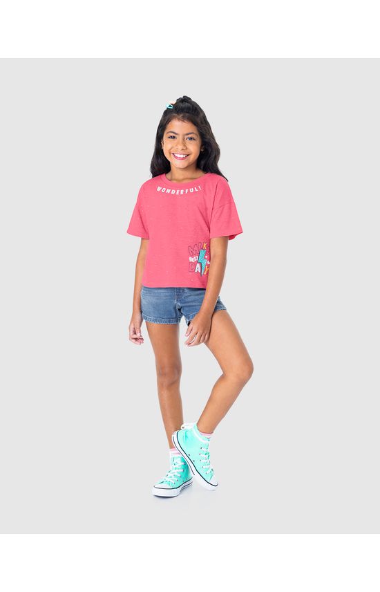 Blusa Infantil Menina Wonderful! Em Malha Botonê Malwee Kids