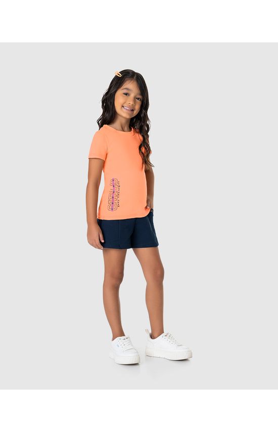 Conjunto Infantil Menina Blusa Estampa + Glitter Em Ribana Malwee Kids