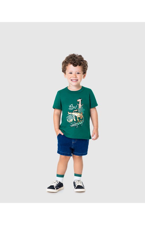Camiseta Infantil Menino Hi There! Em Algodão Malwee Kids