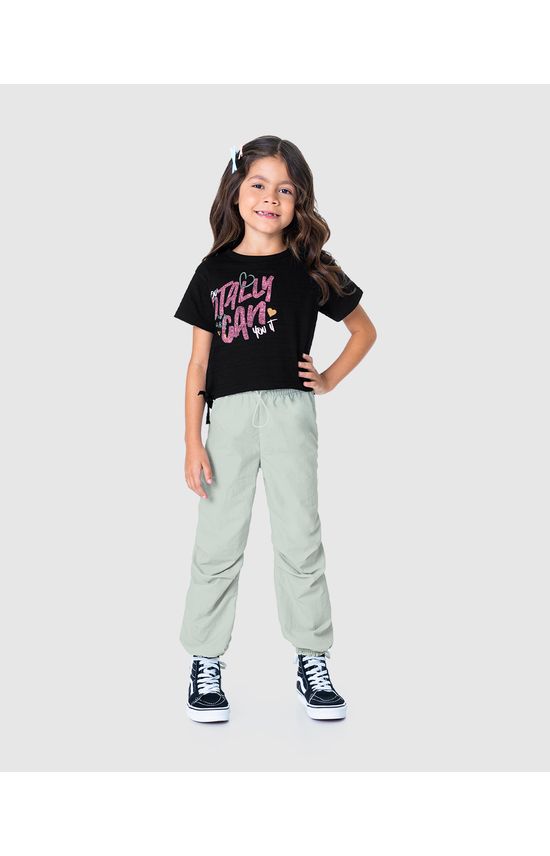 Blusa Infantil Menina Box Amarração Lateral Em Malha Texturizada Malwee Kids