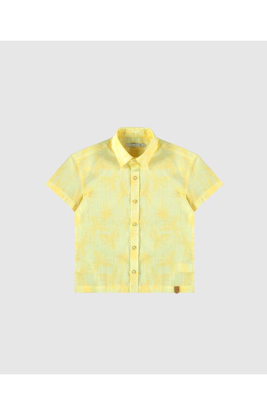 Camisa Infantil Menino Manga Curta Em Algodão Texturizado Malwee Kids