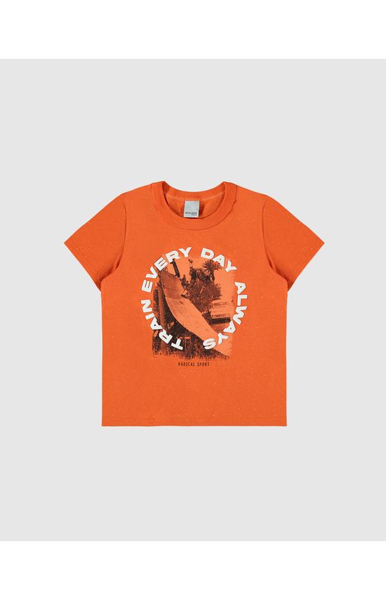 Camiseta Infantil Menino Train Every Day Always Em Malha Botonê Malwee Kids