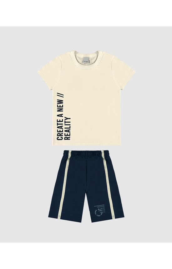Conjunto Infantil Menino Create A New Reality Em Algodão Malwee Kids