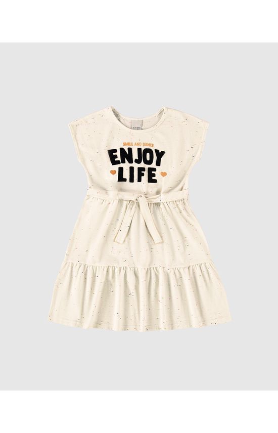 Vestido Infantil Enjoy Life Em Malha Botonê Malwee Kids