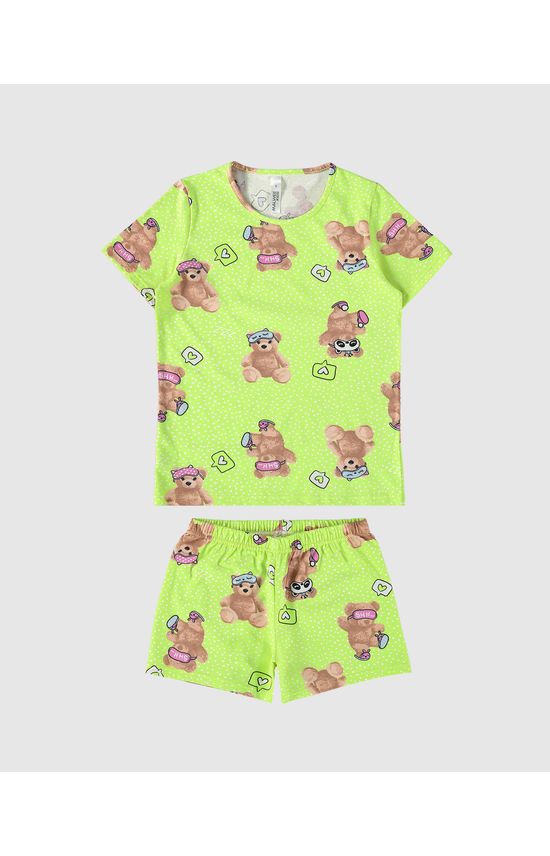 Pijama Infantil Menina Estampa Brilha No Escuro Em Algodão Malwee Kids