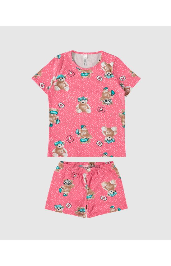 Pijama Infantil Menina Estampa Brilha No Escuro Em Algodão Malwee Kids