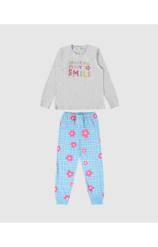 Pijama Infantil Menina Beautiful Day To Smile Em Algodão Malwee Kids