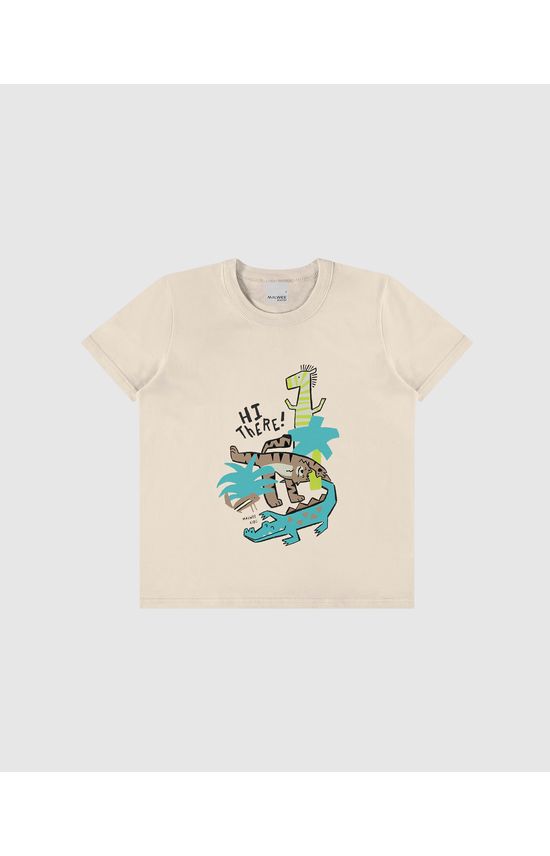 Camiseta Infantil Menino Hi There! Em Algodão Malwee Kids