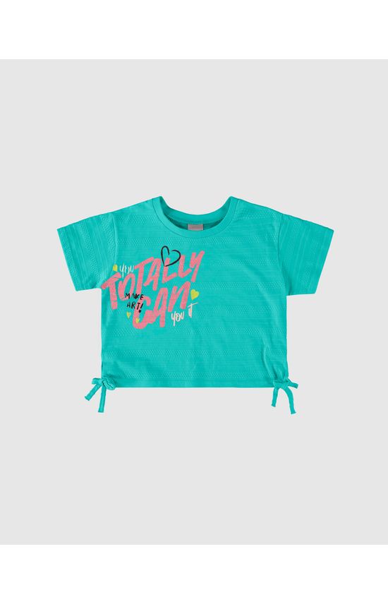 Blusa Infantil Menina Box Amarração Lateral Em Malha Texturizada Malwee Kids