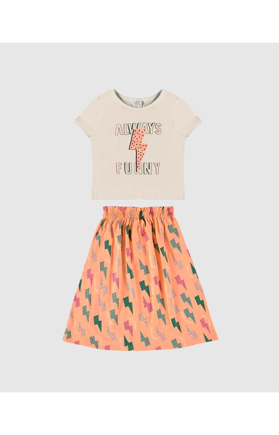 Conjunto Infantil Menina Always Funny Em Algodão Malwee Kids