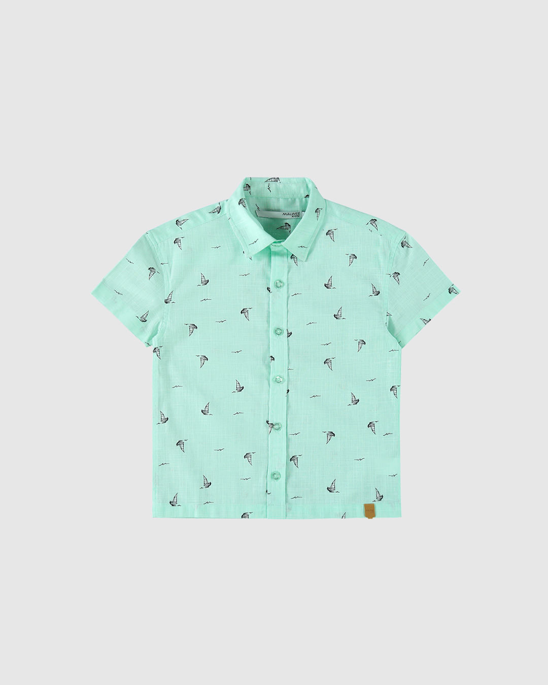 Camisa Infantil Menino Manga Curta Em Algodão Texturizado Malwee Kids - Imagem 4