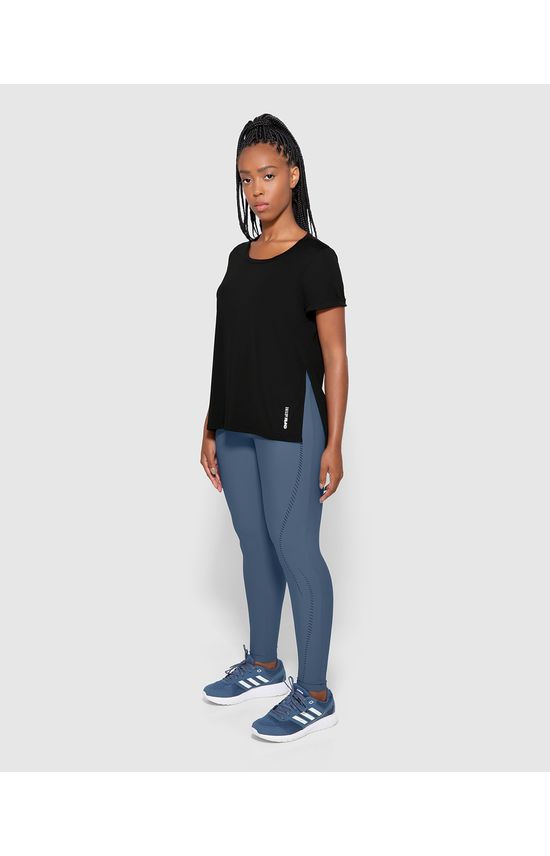 Calça Legging Feminina Estampa Lateral Em Malha Com Proteção UV50+ - ENFIM