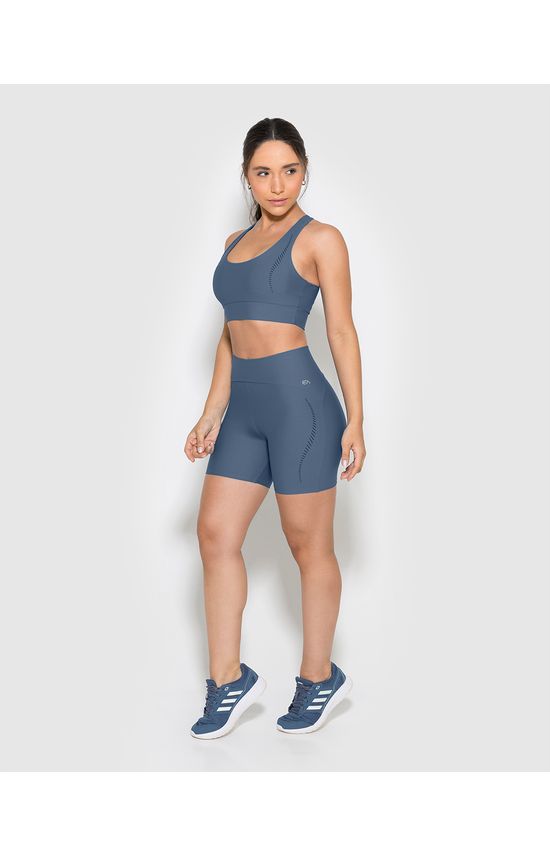 Shorts Justo Feminino Estampa Lateral Em Malha Com Proteção UV50+ - ENFIM