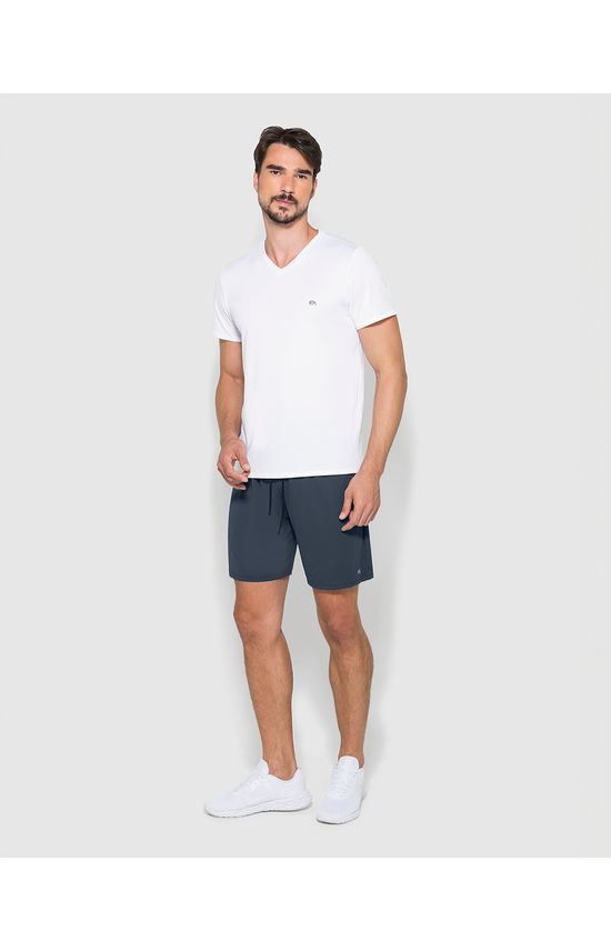 Camiseta Masculina Decote V Em Malha Dry E Antimicrobiano - ENFIM