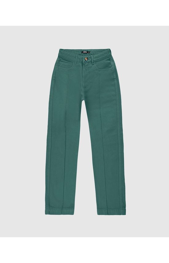 Calça Feminina Reta 90's Nervura Frontal Em Sarja 100% Algodão - ENFIM