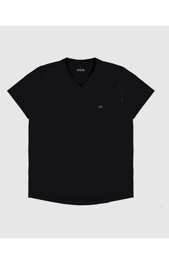 Camiseta Masculina Decote V Em Malha Dry E Antimicrobiano - ENFIM