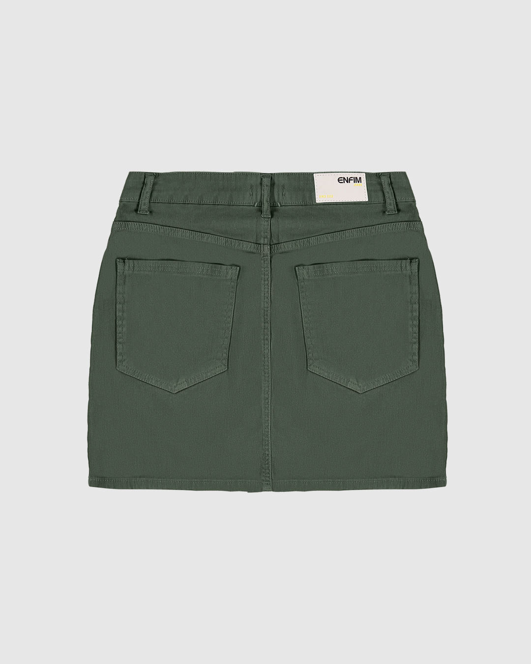 Saia Evasê Feminina Cintura Média Em Sarja Com Elastano - ENFIM - Imagem 6