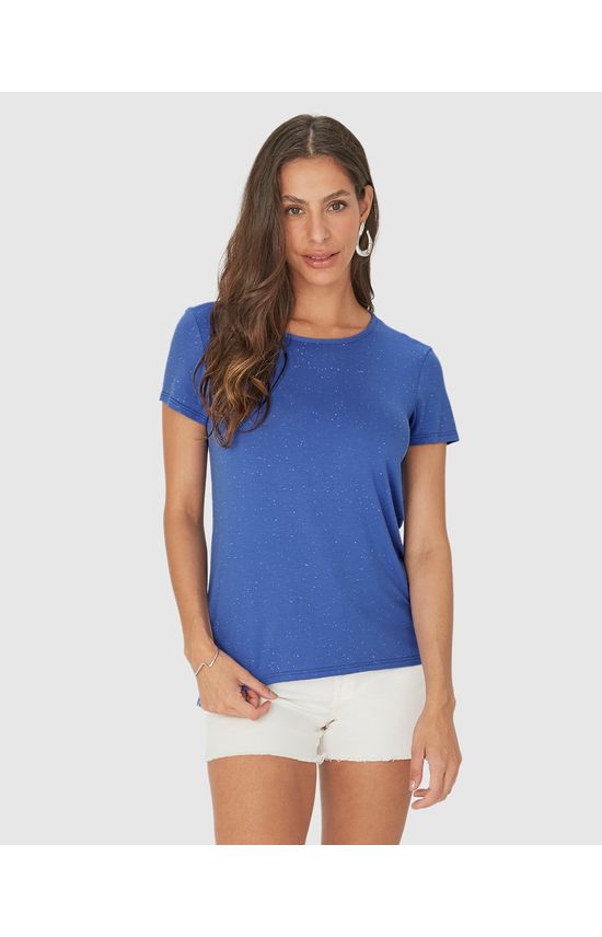 Blusa Básica Feminina Fenda Lateral Em Malha Viscose Botonê